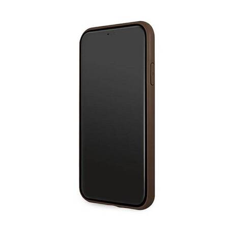 Guess GUHCN654GMGBR Etui iPhone 11 Pro Max brązowy/brown hardcase 4G Big Metal Logo