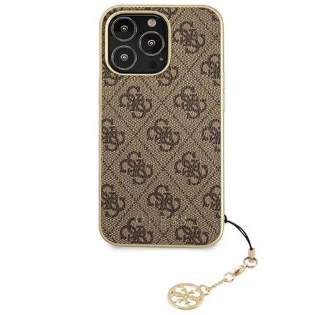 Guess GUHCP13LGF4GBR iPhone 13 Pro /  13 6,1" brązowy/brown hardcase 4G Charms Collection