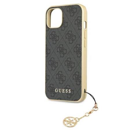 Guess GUHCP13MGF4GGR iPhone 13 6,1" szary/grey hardcase 4G Charms Collection