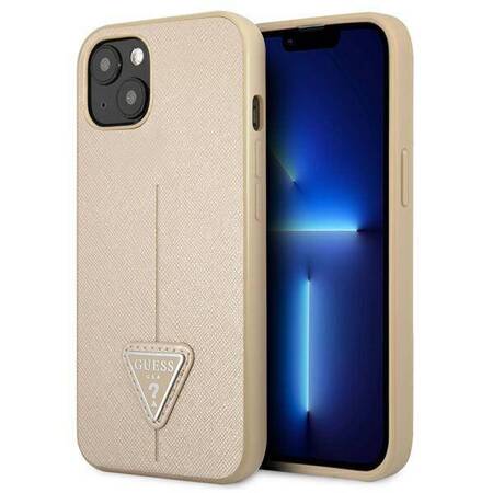 Guess GUHCP13MPSATLE iPhone 13 6,1" beżowy/beige hardcase SaffianoTriangle Logo