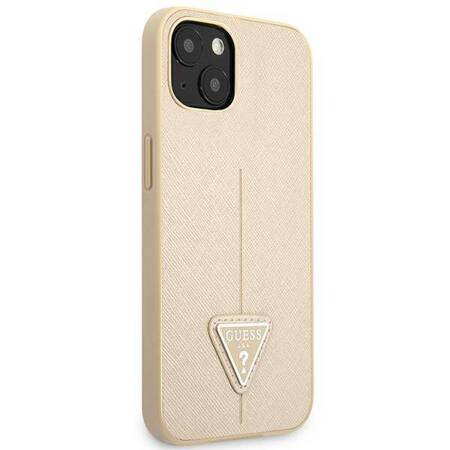 Guess GUHCP13MPSATLE iPhone 13 6,1" beżowy/beige hardcase SaffianoTriangle Logo