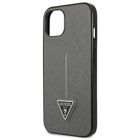 Guess GUHCP13MPSATLG iPhone 13 6,1" srebrny/silver hardcase SaffianoTriangle Logo