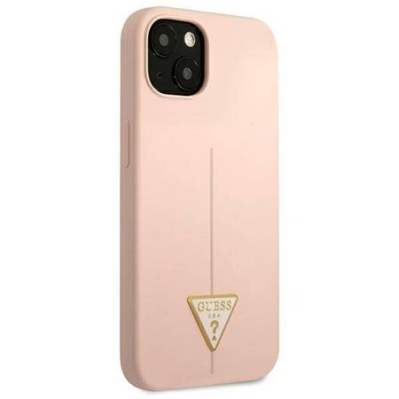 Guess GUHCP13MSLTGP iPhone 13 6,1" różowy/pink hardcase Silicone Triangle
