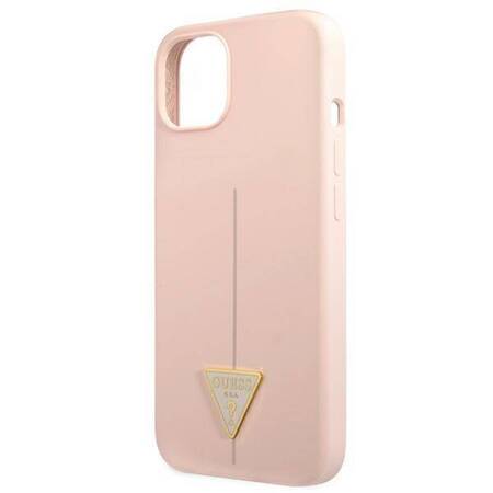 Guess GUHCP13MSLTGP iPhone 13 6,1" różowy/pink hardcase Silicone Triangle