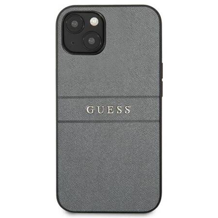 Guess GUHCP13SPSASBGR iPhone 13 mini 5,4" szary/grey Saffiano Strap