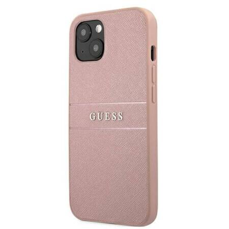 Guess GUHCP13SPSASBPI iPhone 13 mini 5,4" różowy/pink hardcase Saffiano Stripe
