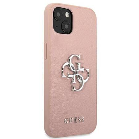 Guess GUHCP13SSA4GSPI iPhone 13 mini 5,4" różowy/pink hardcase Saffiano 4G Metal Logo