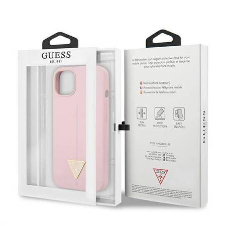 Guess GUHCP13SSLTGU iPhone 13 mini 5,4" fioletowy/purple hardcase Silicone Triangle