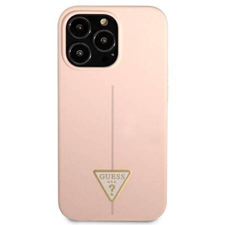 Guess GUHCP13XSLTGP iPhone 13 Pro Max 6,7" różowy/pink hardcase Silicone Triangle