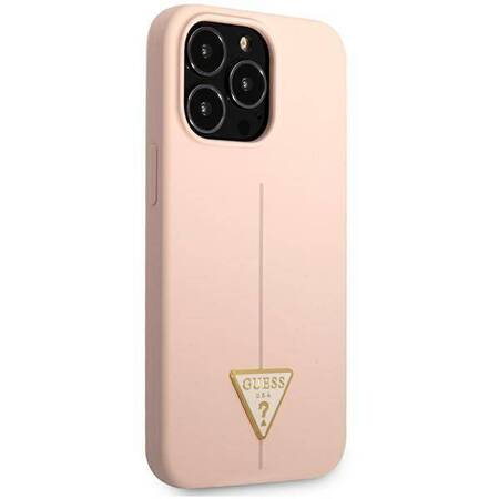 Guess GUHCP13XSLTGP iPhone 13 Pro Max 6,7" różowy/pink hardcase Silicone Triangle