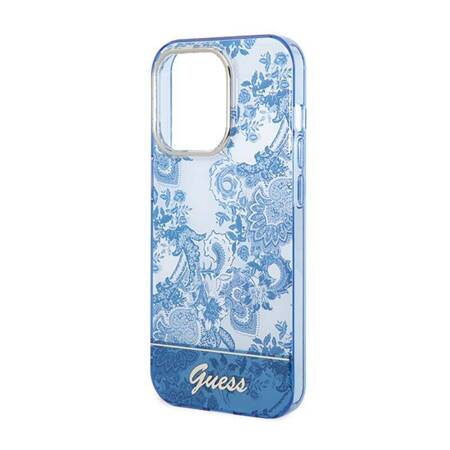 Guess GUHCP14LHGPLHB iPhone 14 Pro 6,1" niebieski/blue hardcase Porcelain Collection