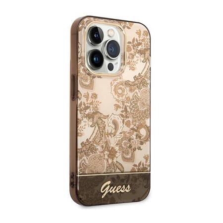 Guess GUHCP14LHGPLHC iPhone 14 Pro 6,1" ochre hardcase Porcelain Collection