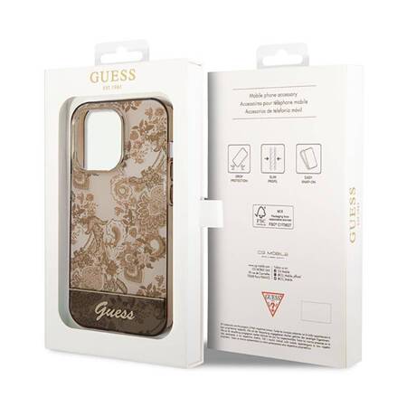 Guess GUHCP14LHGPLHC iPhone 14 Pro 6,1" ochre hardcase Porcelain Collection