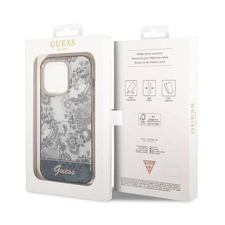 Guess GUHCP14LHGPLHG iPhone 14 Pro 6,1" szary/grey hardcase Porcelain Collection