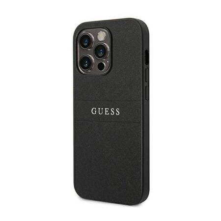 Guess GUHCP14LPSASBBK iPhone 14 Pro 6,1" czarny/black Saffiano Strap