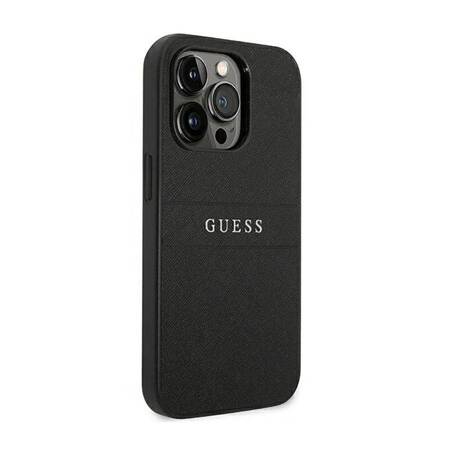 Guess GUHCP14LPSASBBK iPhone 14 Pro 6,1" czarny/black Saffiano Strap