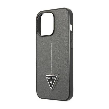 Guess GUHCP14LPSATLG iPhone 14 Pro 6,1" srebrny/silver hardcase SaffianoTriangle Logo