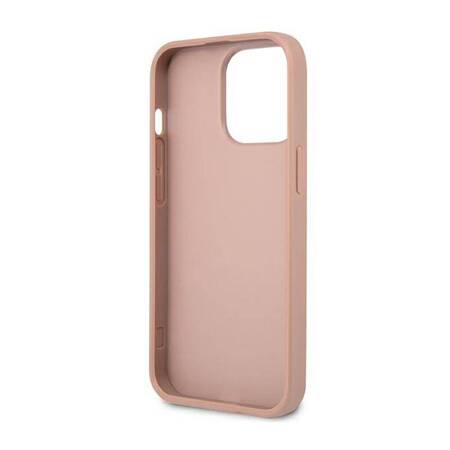 Guess GUHCP14LPSATLP iPhone 14 Pro 6,1" różowy/pink hardcase SaffianoTriangle Logo