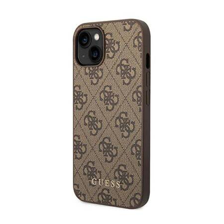 Guess GUHCP14MG4GFBR iPhone 14 Plus 6,7" brązowy/brown hard case 4G Metal Gold Logo