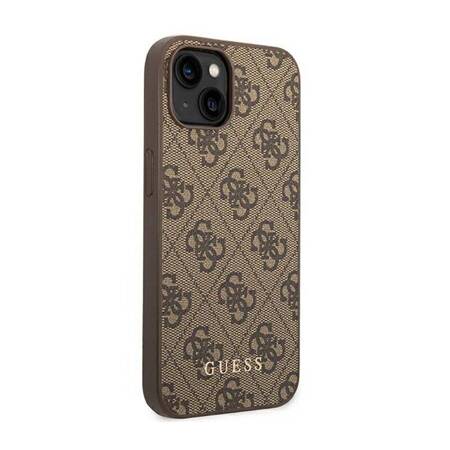 Guess GUHCP14MG4GFBR iPhone 14 Plus 6,7" brązowy/brown hard case 4G Metal Gold Logo