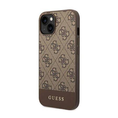 Guess GUHCP14MG4GLBR iPhone 14 Plus 6,7" brązowy/brown hard case 4G Stripe Collection