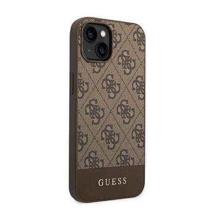 Guess GUHCP14MG4GLBR iPhone 14 Plus 6,7" brązowy/brown hard case 4G Stripe Collection