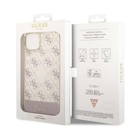 Guess GUHCP14MHG4MHP iPhone 14 Plus 6,7" różowy/pink hardcase 4G Pattern Script