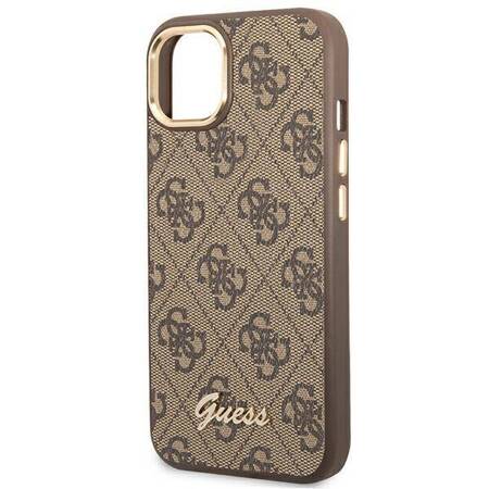 Guess GUHCP14MHG4SHW iPhone 14 Plus 6,7" brązowy/brown hard case 4G Vintage Gold Logo