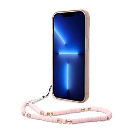 Guess GUHCP14MHGCOHP iPhone 14 Plus 6,7" różowy/pink hardcase Translucent Pearl Strap