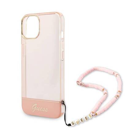 Guess GUHCP14MHGCOHP iPhone 14 Plus 6,7" różowy/pink hardcase Translucent Pearl Strap