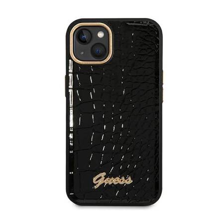 Guess GUHCP14MHGCRHK iPhone 14 Plus 6,7" czarny/black hardcase Croco Collection