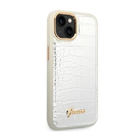 Guess GUHCP14MHGCRHS iPhone 14 Plus 6,7" srebrny/silver hardcase Croco Collection