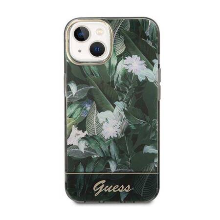 Guess GUHCP14MHGJGHA iPhone 14 Plus 6,7" zielony/green hardcase Jungle Collection