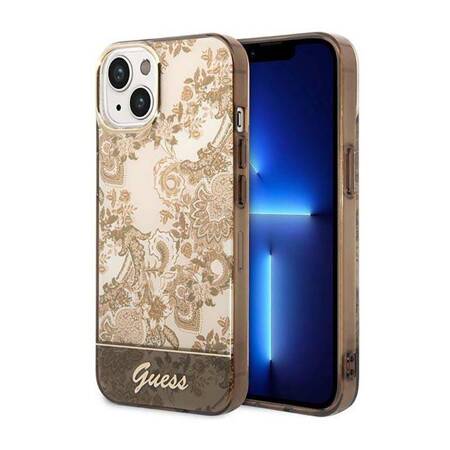 Guess GUHCP14SHGPLHC iPhone 14 6,1" ochre hardcase Porcelain Collection