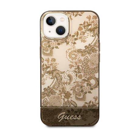 Guess GUHCP14SHGPLHC iPhone 14 6,1" ochre hardcase Porcelain Collection