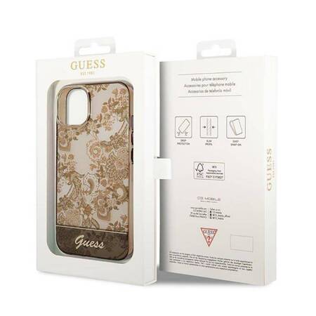 Guess GUHCP14SHGPLHC iPhone 14 6,1" ochre hardcase Porcelain Collection