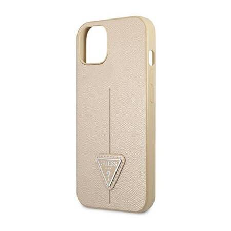 Guess GUHCP14SPSATLE iPhone 14 6,1" beżowy/beige hardcase SaffianoTriangle Logo