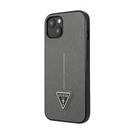 Guess GUHCP14SPSATLG iPhone 14 6,1" srebrny/silver hardcase SaffianoTriangle Logo