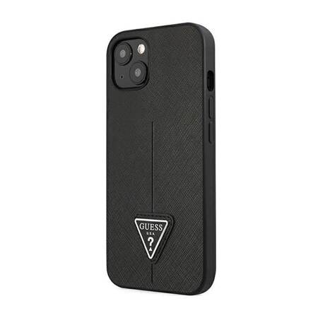 Guess GUHCP14SPSATLK iPhone 14 6,1" czarny/black hardcase SaffianoTriangle Logo