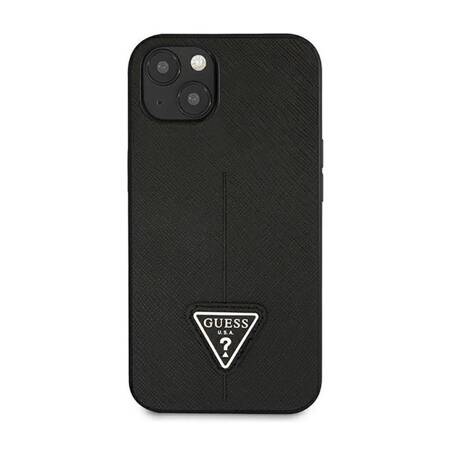 Guess GUHCP14SPSATLK iPhone 14 6,1" czarny/black hardcase SaffianoTriangle Logo