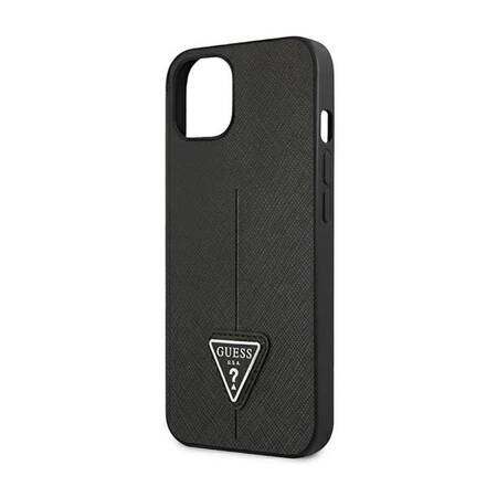 Guess GUHCP14SPSATLK iPhone 14 6,1" czarny/black hardcase SaffianoTriangle Logo