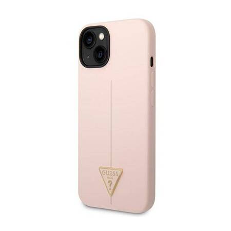 Guess GUHCP14SSLTGP iPhone 14 6,1" różowy/pink hardcase Silicone Triangle