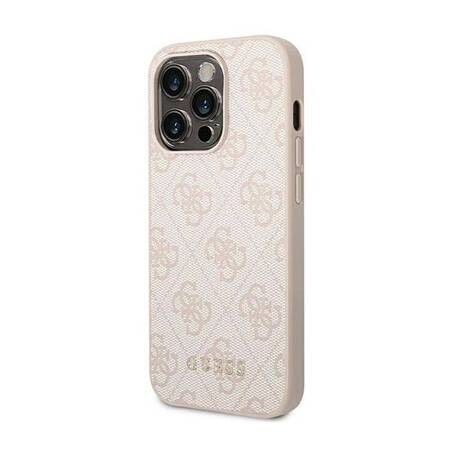 Guess GUHCP14XG4GFPI iPhone 14 Pro Max 6,7" różowy/pink hard case 4G Metal Gold Logo