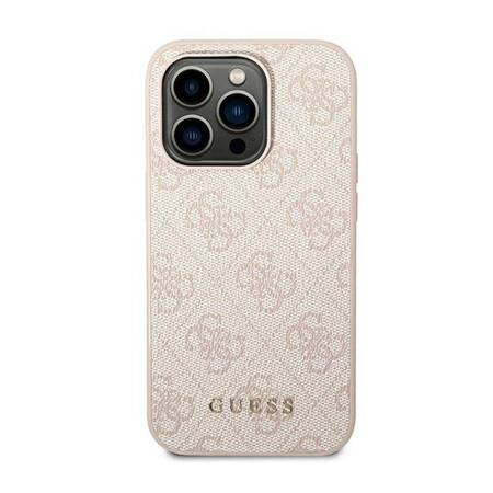 Guess GUHCP14XG4GFPI iPhone 14 Pro Max 6,7" różowy/pink hard case 4G Metal Gold Logo