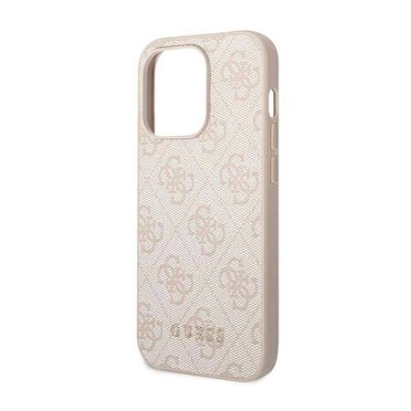 Guess GUHCP14XG4GFPI iPhone 14 Pro Max 6,7" różowy/pink hard case 4G Metal Gold Logo