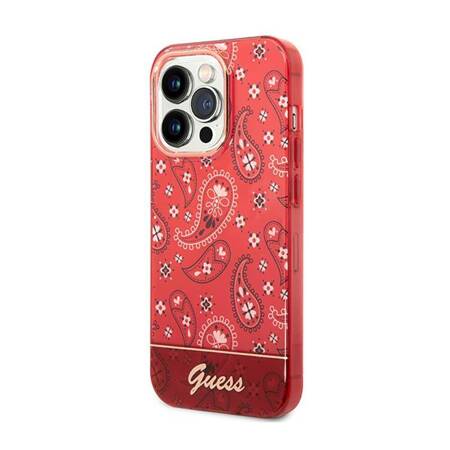 Guess GUHCP14XHGBNHR iPhone 14 Pro Max 6,7" czerwony/red hardcase Bandana Paisley