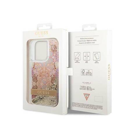 Guess GUHCP14XLFLSD iPhone 14 Pro Max 6,7" złoty/gold hardcase Paisley Liquid Glitter