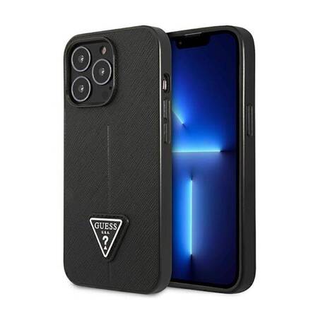 Guess GUHCP14XPSATLK iPhone 14 Pro Max 6,7" czarny/black hardcase SaffianoTriangle Logo