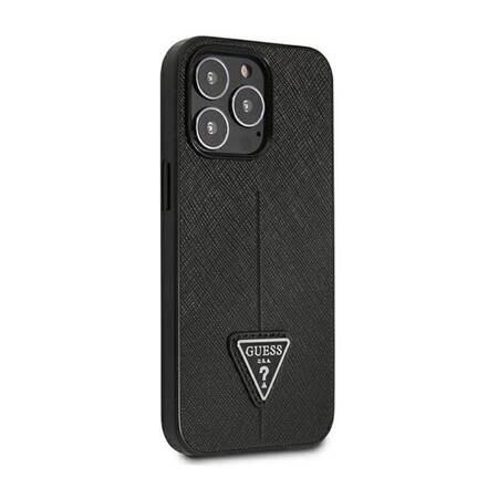 Guess GUHCP14XPSATLK iPhone 14 Pro Max 6,7" czarny/black hardcase SaffianoTriangle Logo