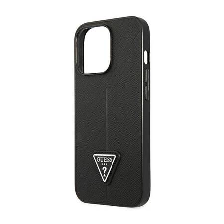 Guess GUHCP14XPSATLK iPhone 14 Pro Max 6,7" czarny/black hardcase SaffianoTriangle Logo